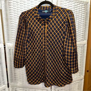 Anthropologie Textured Plaid Blouse 14